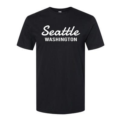 Seattle Washington Throwback Design Softstyle CVC T-Shirt