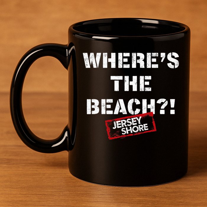 Shore Wheres The Beach 11oz C Handle Ceramic Mug