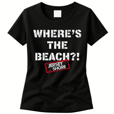 Shore Wheres The Beach Womens T-Shirt