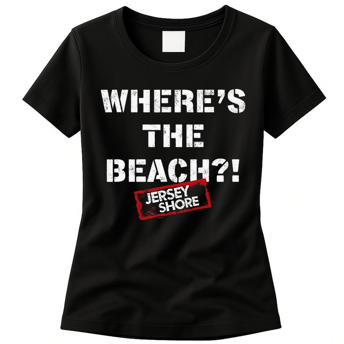 Shore Wheres The Beach Womens T-Shirt