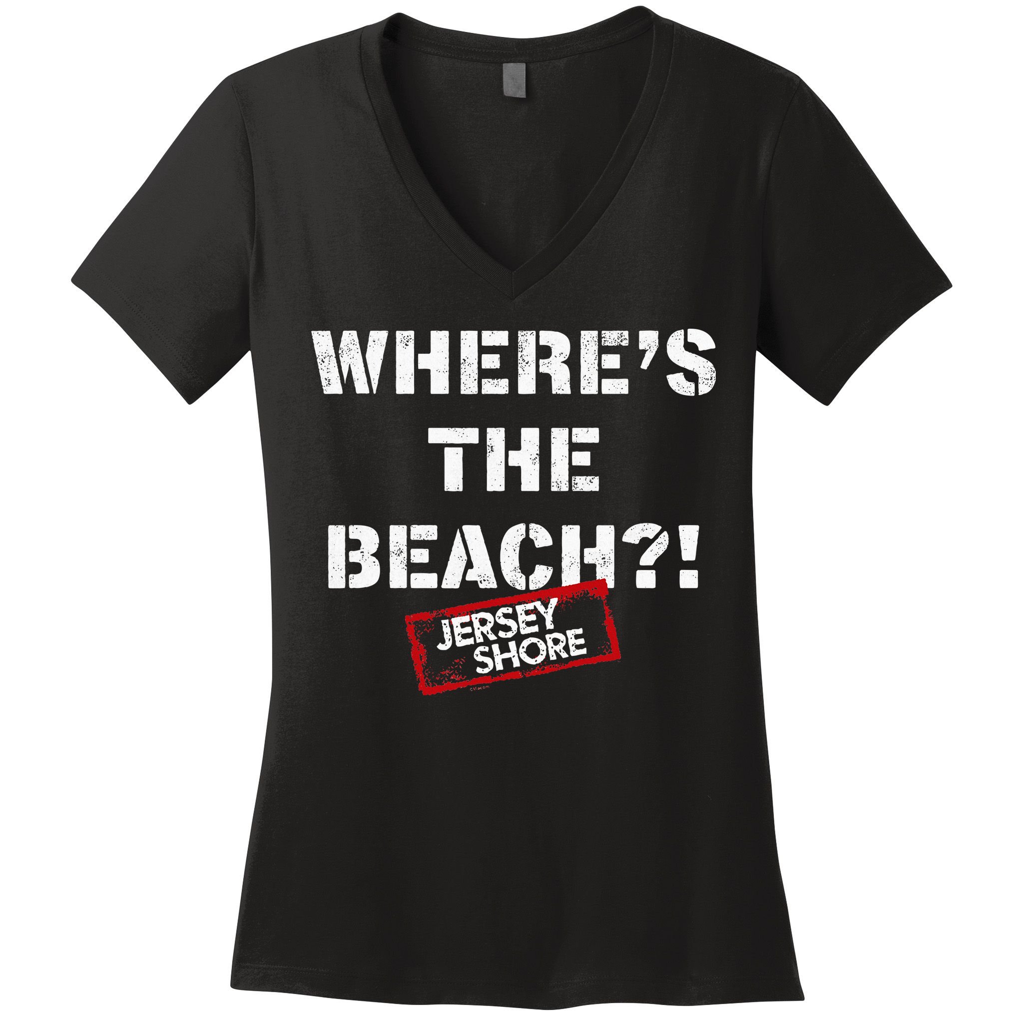 Shore Wheres The Beach Women's V-Neck T-Shirt
