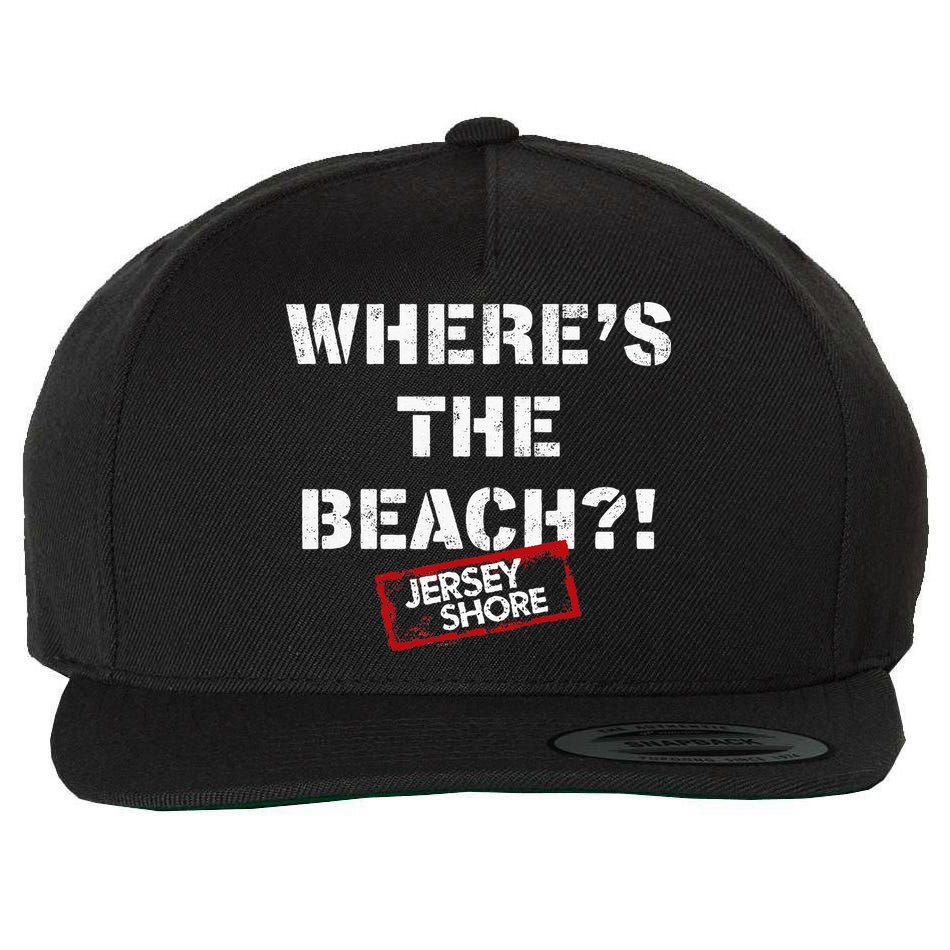 Shore Wheres The Beach Wool Snapback Cap