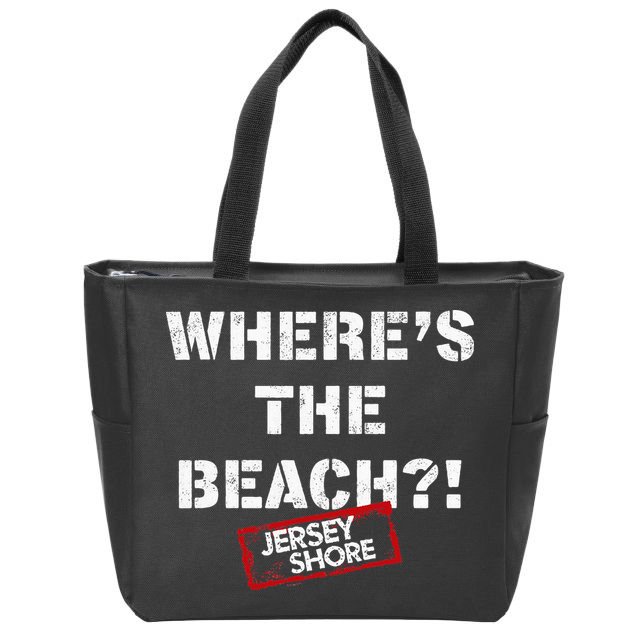 Shore Wheres The Beach Zip Tote Bag