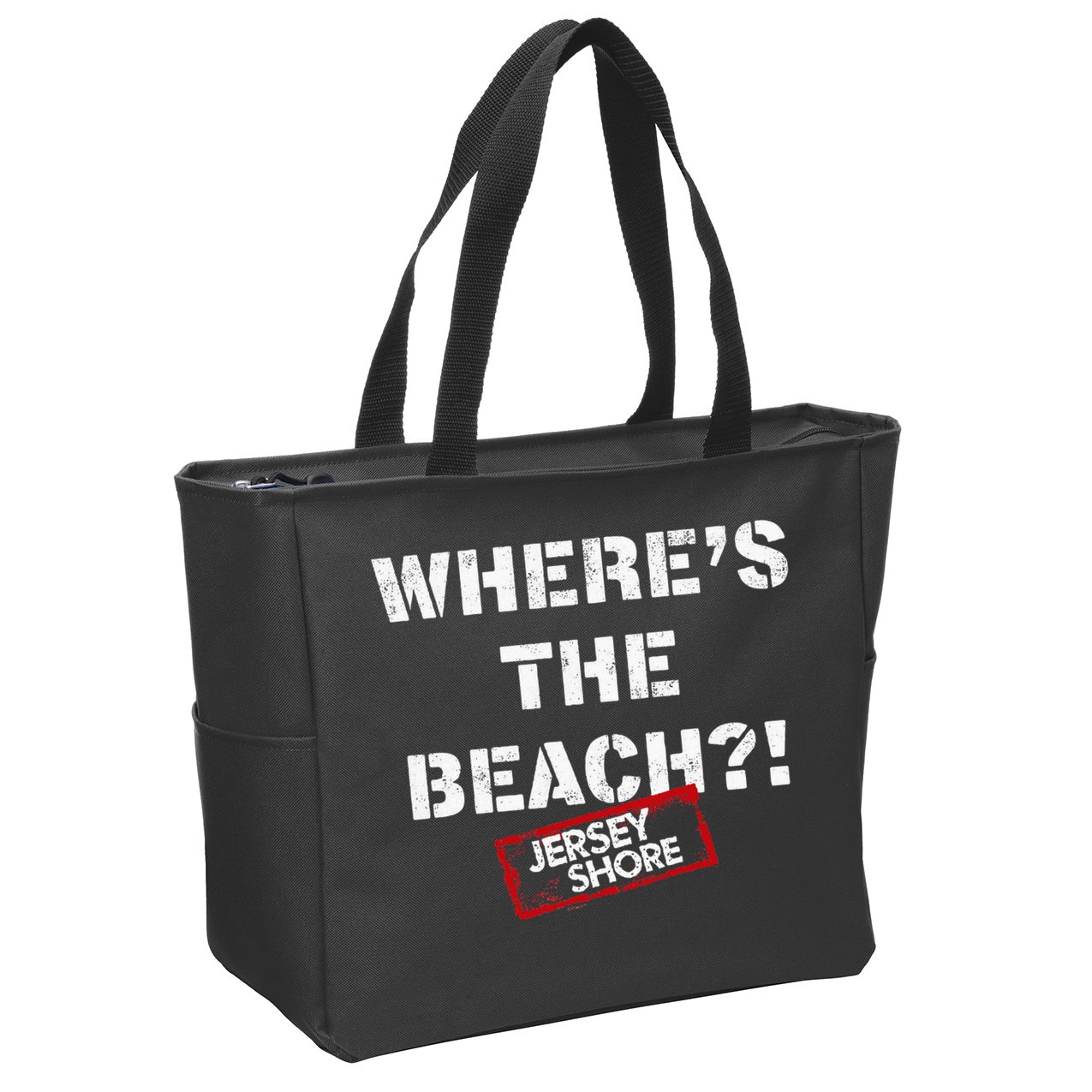 Shore Wheres The Beach Zip Tote Bag
