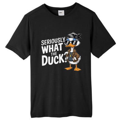 Seriously What The Duck Funny Cartoon Duck Humor Tall Fusion ChromaSoft Performance T-Shirt