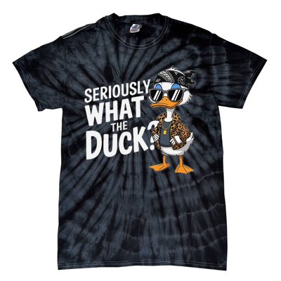 Seriously What The Duck Funny Cartoon Duck Humor Tie-Dye T-Shirt