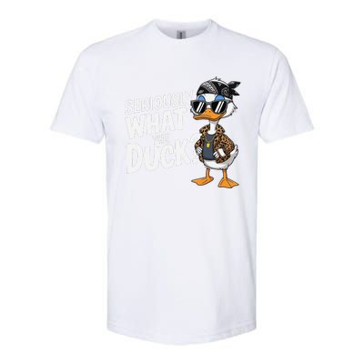 Seriously What The Duck Funny Cartoon Duck Humor Softstyle CVC T-Shirt