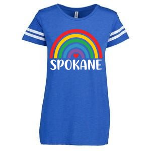 Spokane Washington Travel I Love Spokane Usa Gift Enza Ladies Jersey Football T-Shirt