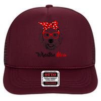 S Wheaten Terrier Mom Mama Dog Vneck High Crown Mesh Back Trucker Hat