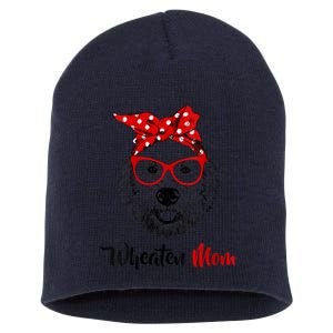 S Wheaten Terrier Mom Mama Dog Vneck Short Acrylic Beanie