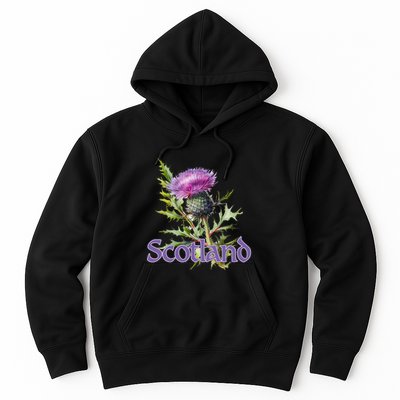 Scotland Watercolor Thistle Hoodie