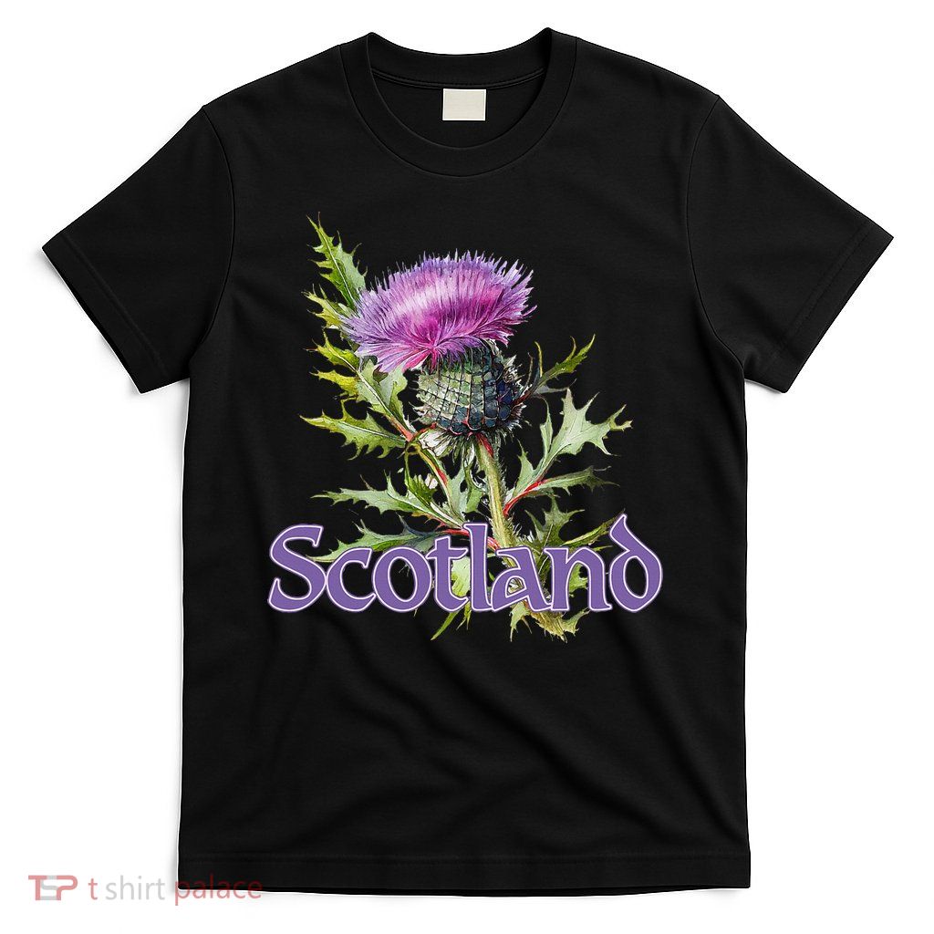 Scotland Watercolor Thistle T-Shirt
