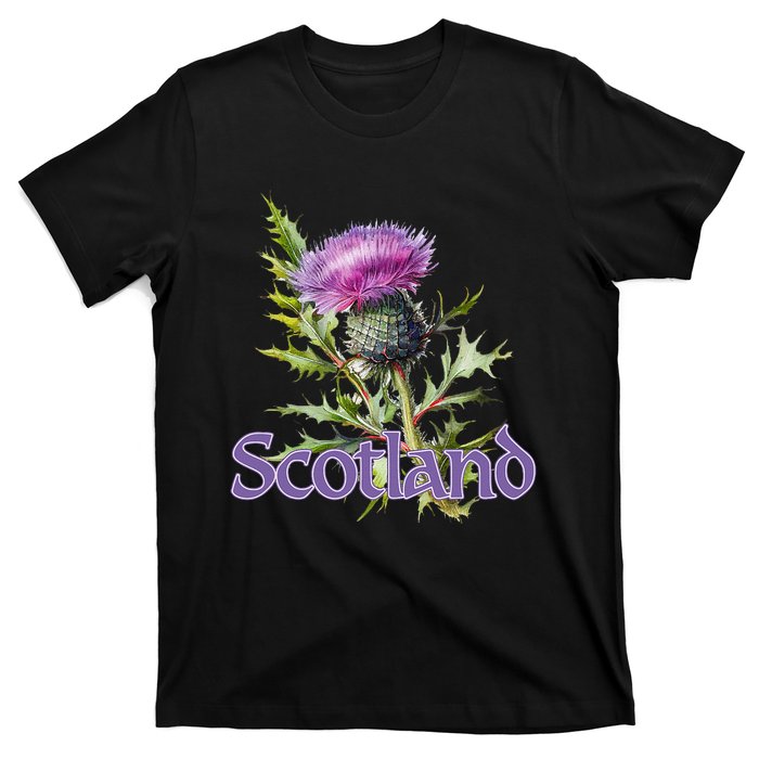 Scotland Watercolor Thistle T-Shirt