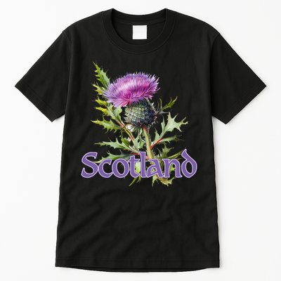 Scotland Watercolor Thistle Tall T-Shirt