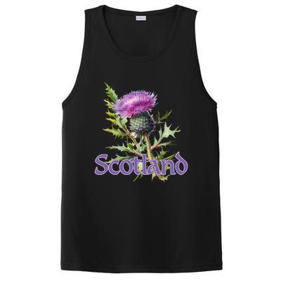 Scotland Watercolor Thistle PosiCharge Competitor Tank