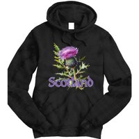 Scotland Watercolor Thistle Tie Dye Hoodie