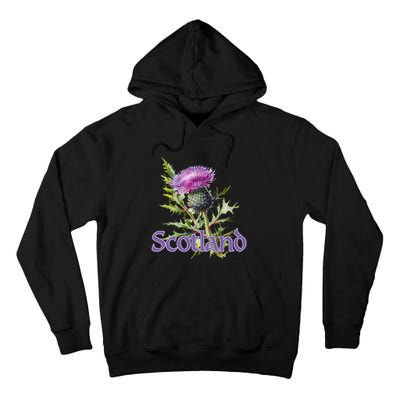 Scotland Watercolor Thistle Tall Hoodie