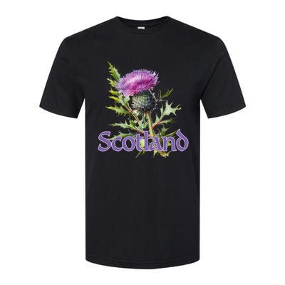 Scotland Watercolor Thistle Softstyle® CVC T-Shirt