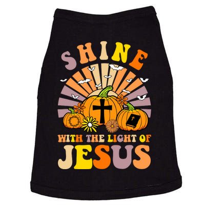 Shine With The Light Of Jesus Christian Lover Halloween Fall Doggie Tank