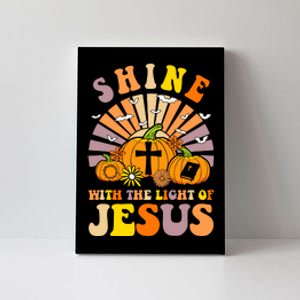 Shine With The Light Of Jesus Christian Lover Halloween Fall Canvas