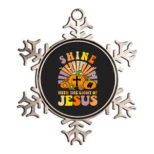 Shine With The Light Of Jesus Christian Lover Halloween Fall Metallic Star Ornament