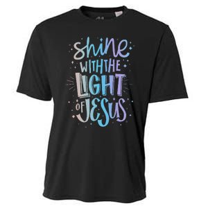 Shine with the Light of Jesus Proud Christian Cooling Performance Crew T-Shirt