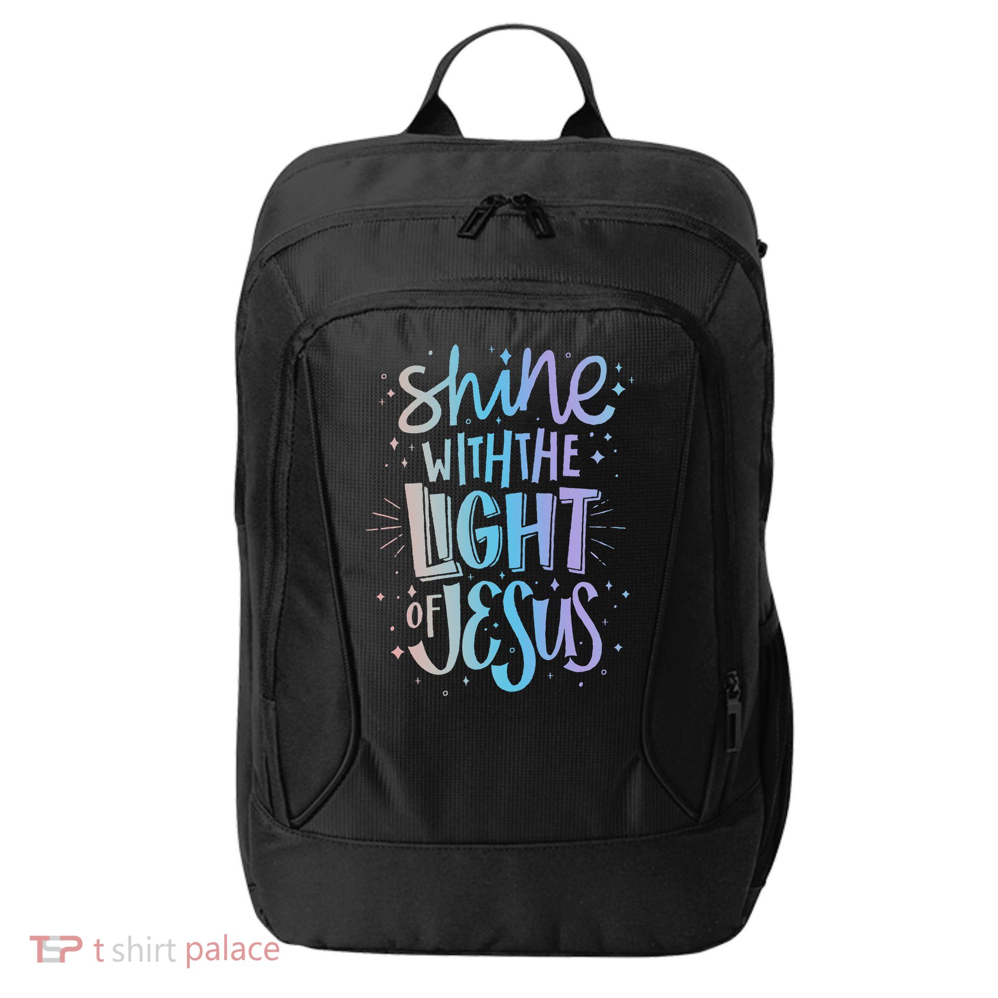 Shine with the Light of Jesus Proud Christian City Backpack