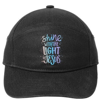 Shine with the Light of Jesus Proud Christian 7-Panel Snapback Hat