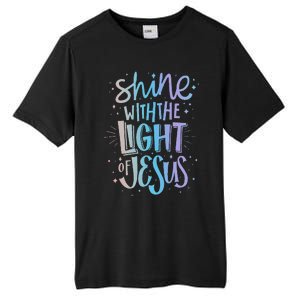 Shine with the Light of Jesus Proud Christian Tall Fusion ChromaSoft Performance T-Shirt