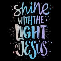 Shine with the Light of Jesus Proud Christian Drawstring Bag