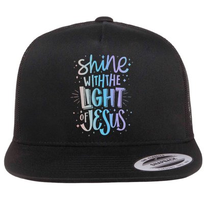 Shine with the Light of Jesus Proud Christian Flatbill Hat
