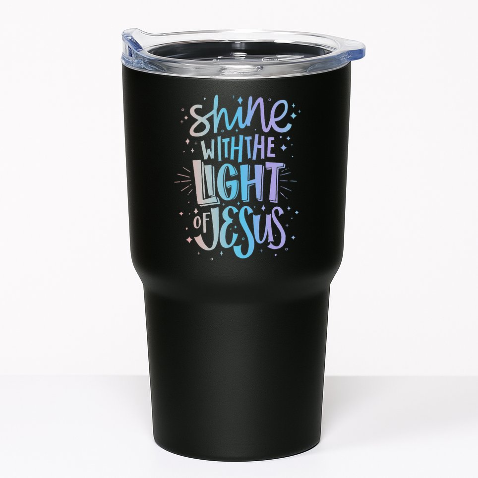 Shine with the Light of Jesus Proud Christian Tumbler