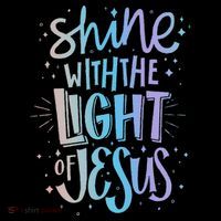 Shine with the Light of Jesus Proud Christian Cooling Performance Long Sleeve Crew