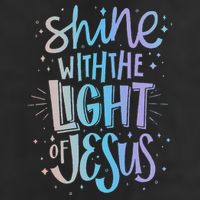 Shine with the Light of Jesus Proud Christian 25L Jumbo Tote