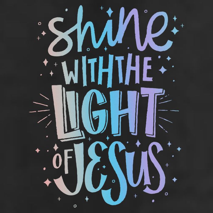 Shine with the Light of Jesus Proud Christian 25L Jumbo Tote