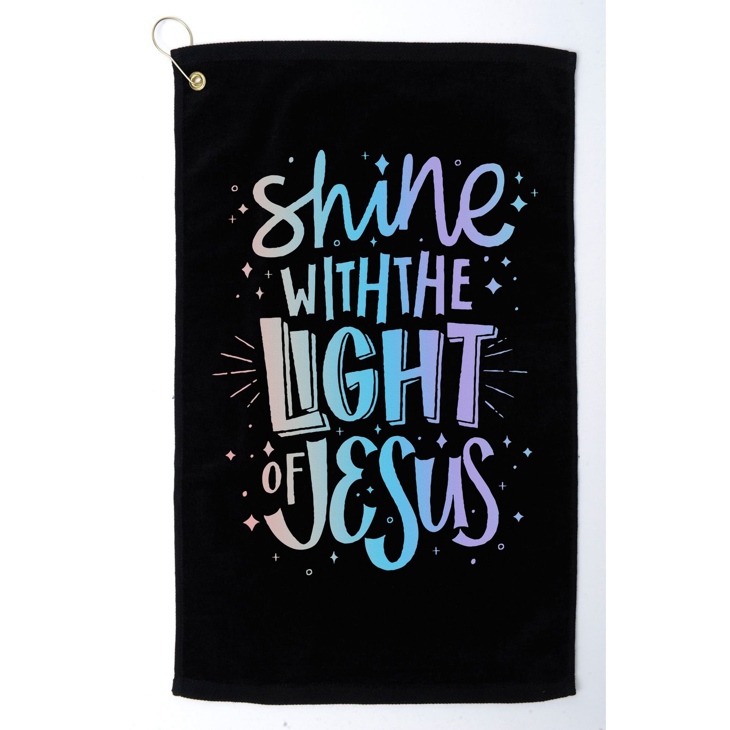Shine with the Light of Jesus Proud Christian Golf Towel