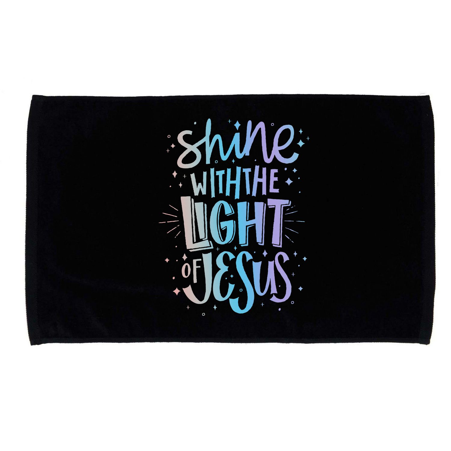Shine with the Light of Jesus Proud Christian Microfiber Hand Towel