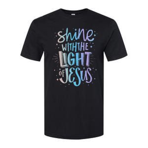 Shine with the Light of Jesus Proud Christian Softstyle CVC T-Shirt