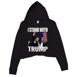 Stand With Trump 2024 Crop Fleece Hoodie