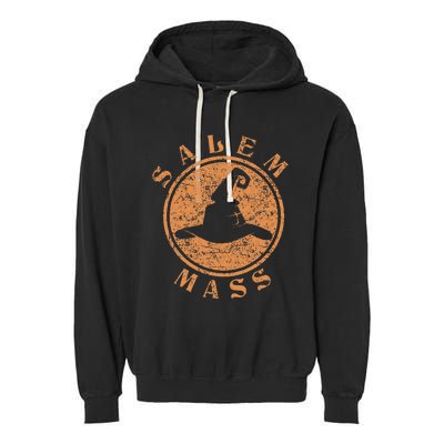 Salem Witch Trials Symbol Unveiling Halloween's Wiccan History Garment-Dyed Fleece Hoodie