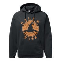 Salem Witch Trials Symbol Unveiling Halloween's Wiccan History Performance Fleece Hoodie