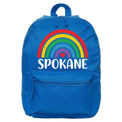 Spokane Washington Travel I Love Spokane Usa Cool Gift 16 in Basic Backpack