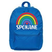 Spokane Washington Travel I Love Spokane Usa Cool Gift 16 in Basic Backpack