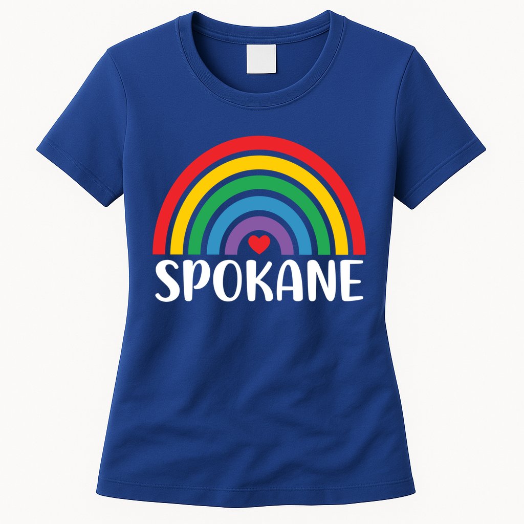 Spokane Washington Travel I Love Spokane Usa Cool Gift Womens T-Shirt