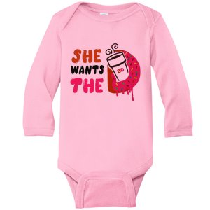 She Wants The Dd Baby Long Sleeve Bodysuit