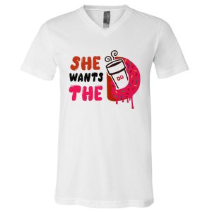 She Wants The Dd V-Neck T-Shirt