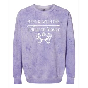 Sleeping With The Dungeon Master Game Colorblast Crewneck Sweatshirt