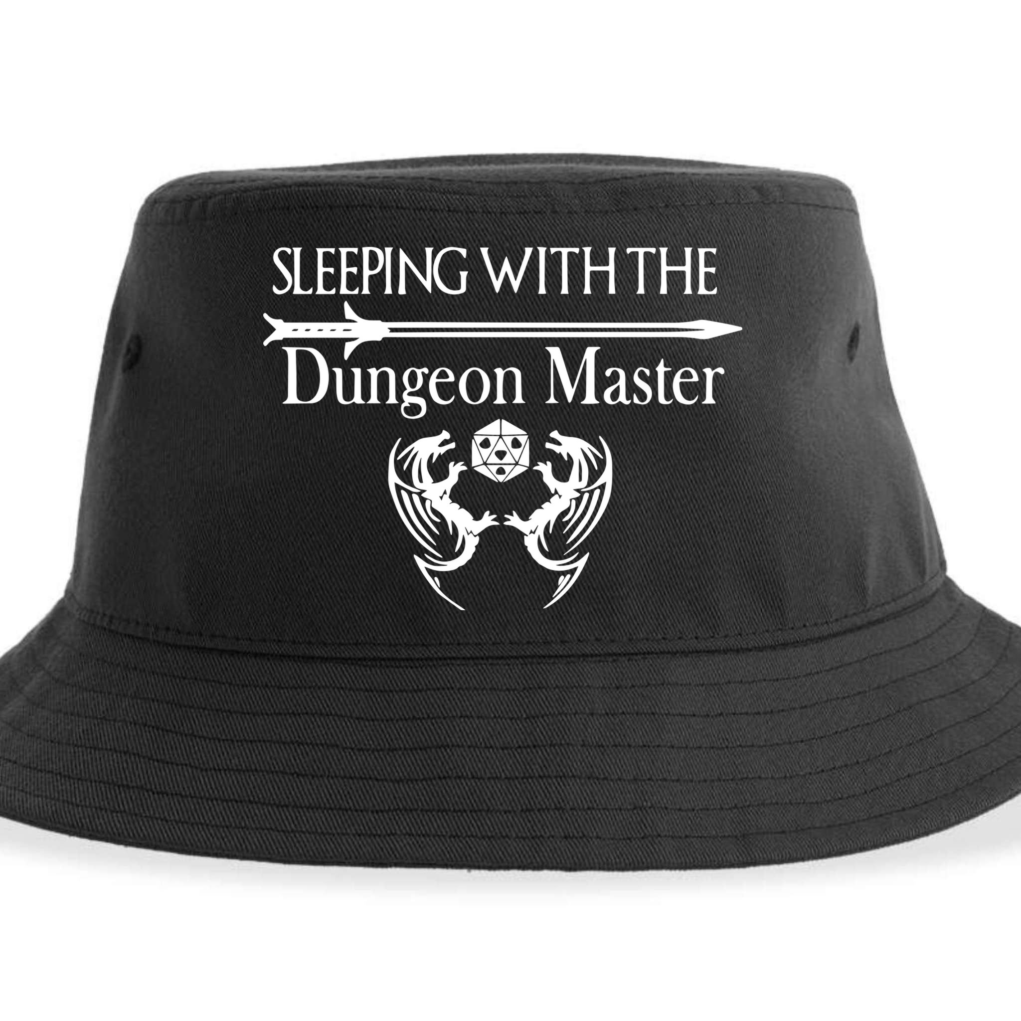 Sleeping With The Dungeon Master Game Sustainable Bucket Hat