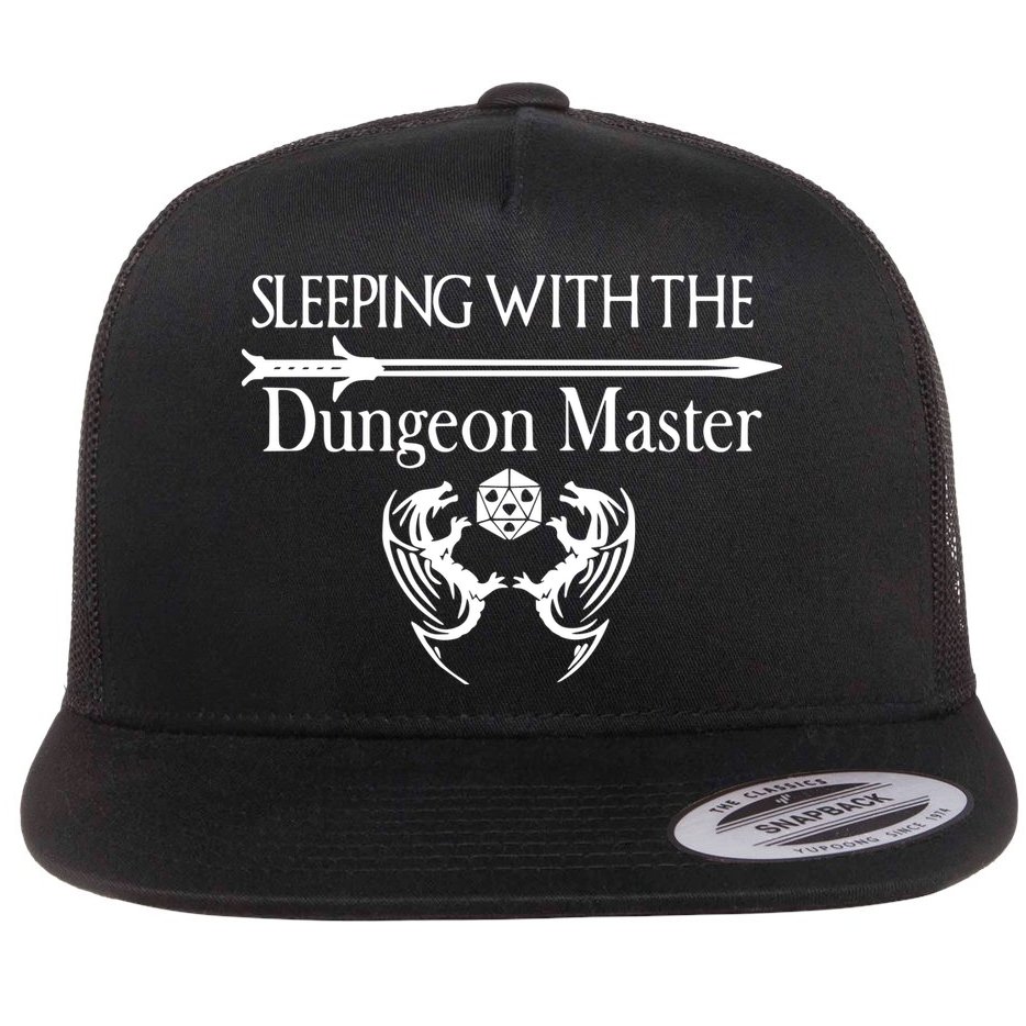 Sleeping With The Dungeon Master Game Flat Bill Trucker Hat