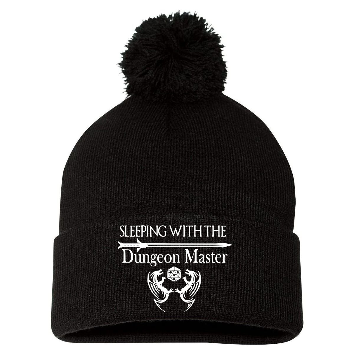 Sleeping With The Dungeon Master Game Pom Pom 12in Knit Beanie